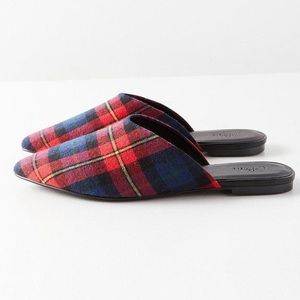 Urban Outfitters Mules Tartan Size 6 Flannel